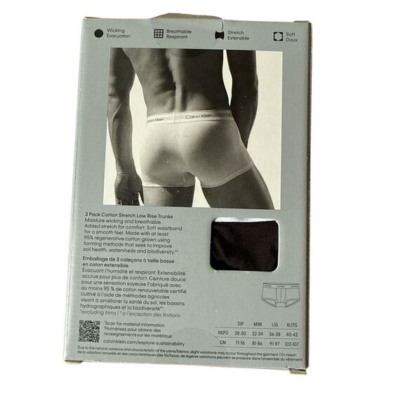 Calvin Klein Men's Modern Cotton Underwear - Black, Bordo and Gray XL - Picture 2 of 4